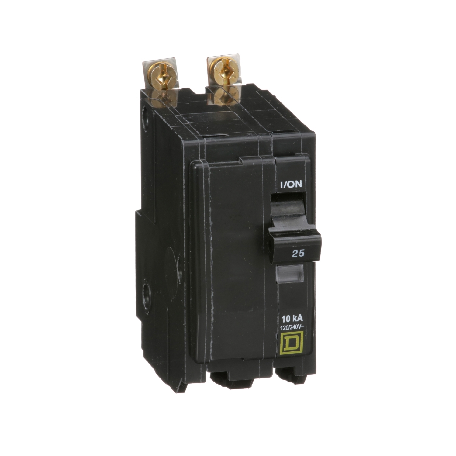 Mini circuit breaker, QO, 25A, 2 pole, 120/240VAC, 10kA, bolt on
