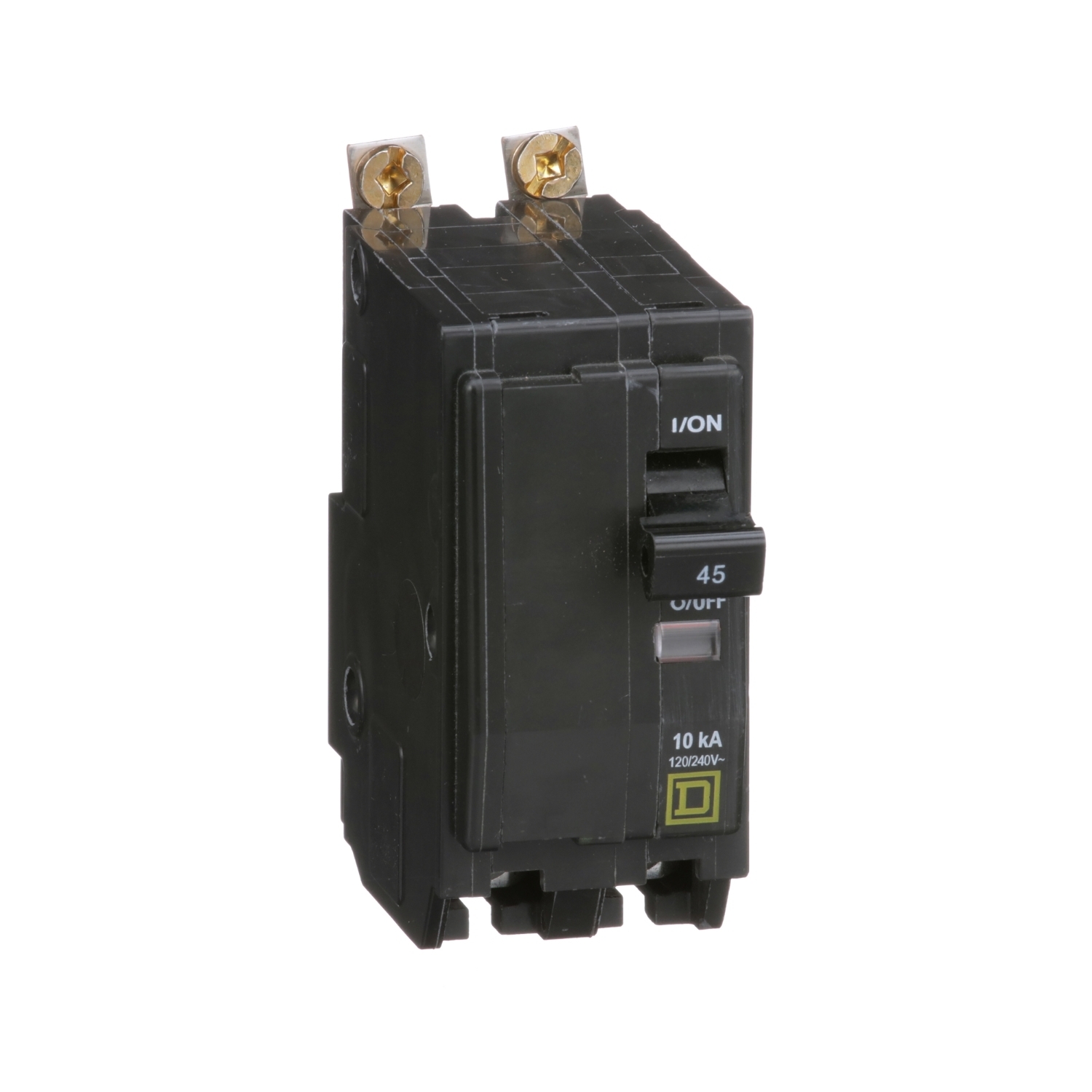 Mini circuit breaker, QO, 45A, 2 pole, 120/240VAC, 10kA, bolt on