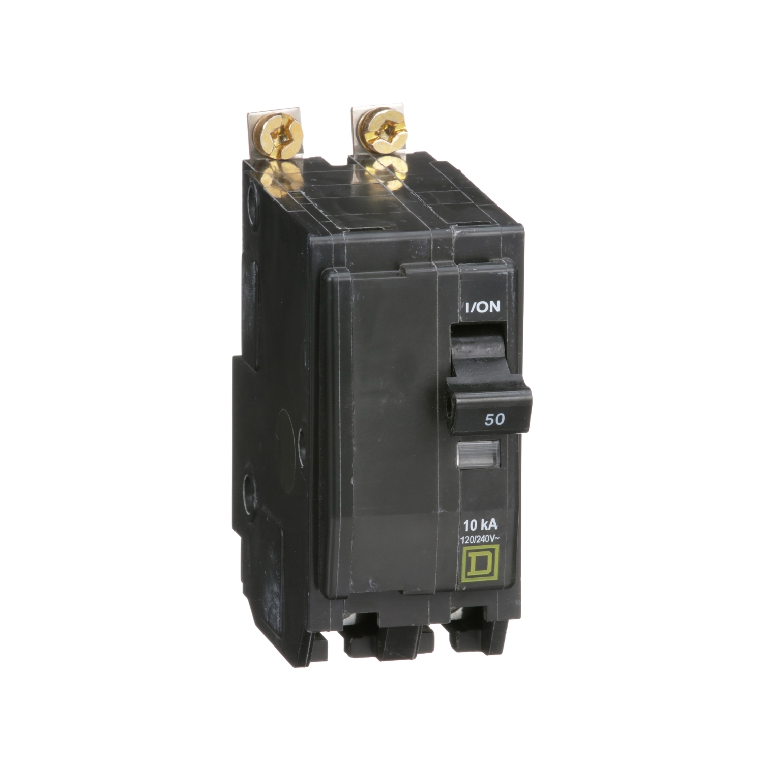 Mini circuit breaker, QO, 50A, 2 pole, 120/240VAC, 10kA, bolt on