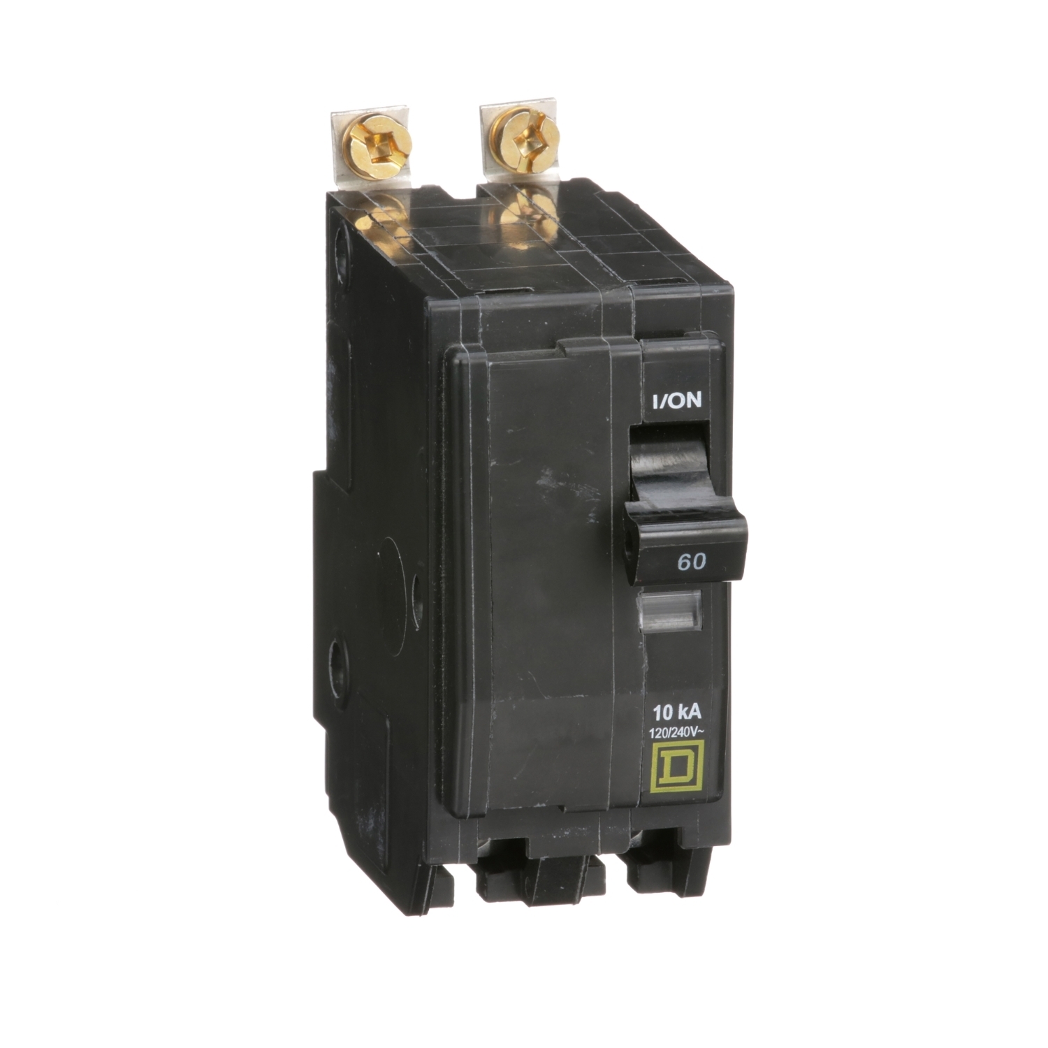 Mini circuit breaker, QO, 60A, 2 pole, 120/240VAC, 10kA, bolt on