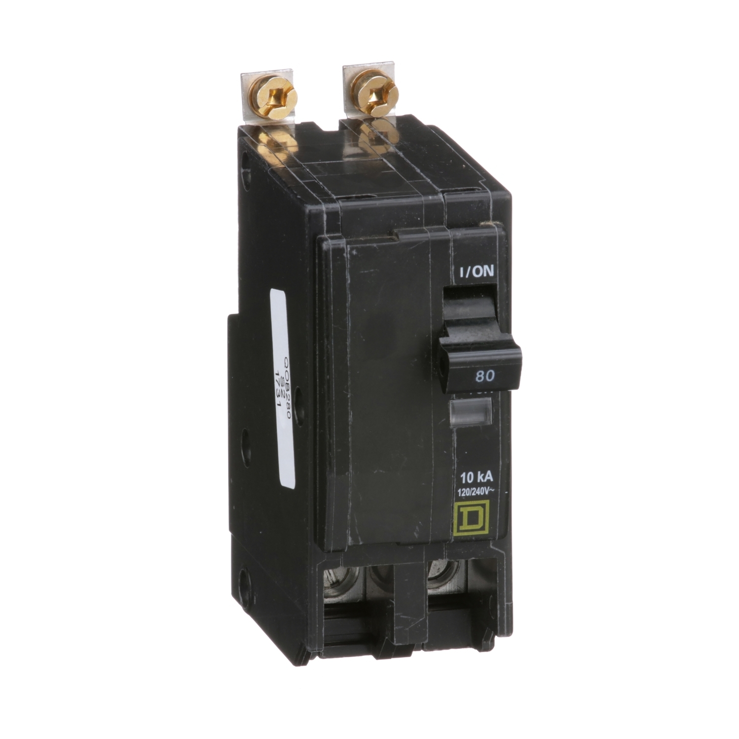 QOB280 Miniature Circuit Breaker, 80 Amp, 2 Pole, 120/240V