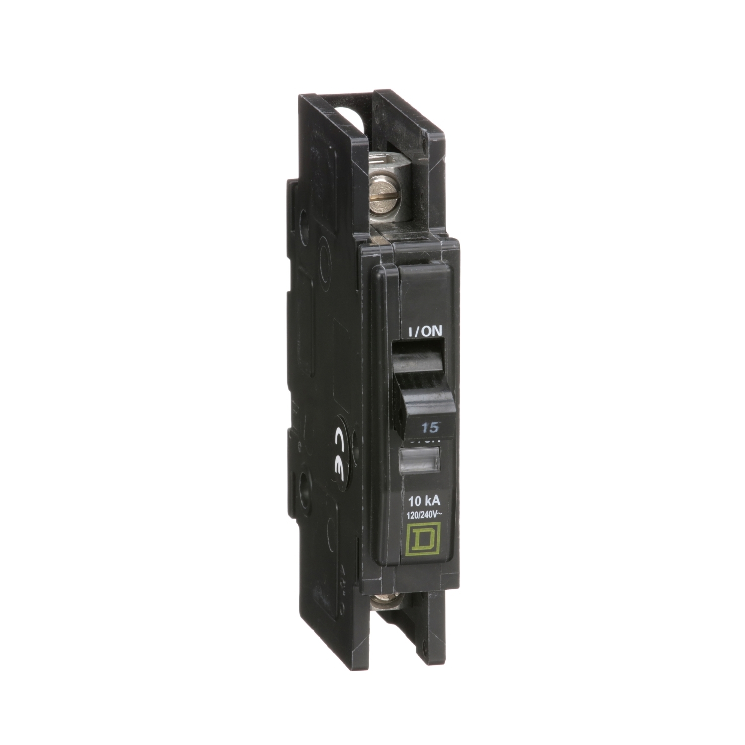 Mini circuit breaker, QOU, 15A, 1 pole, 120/240VAC, 10kA