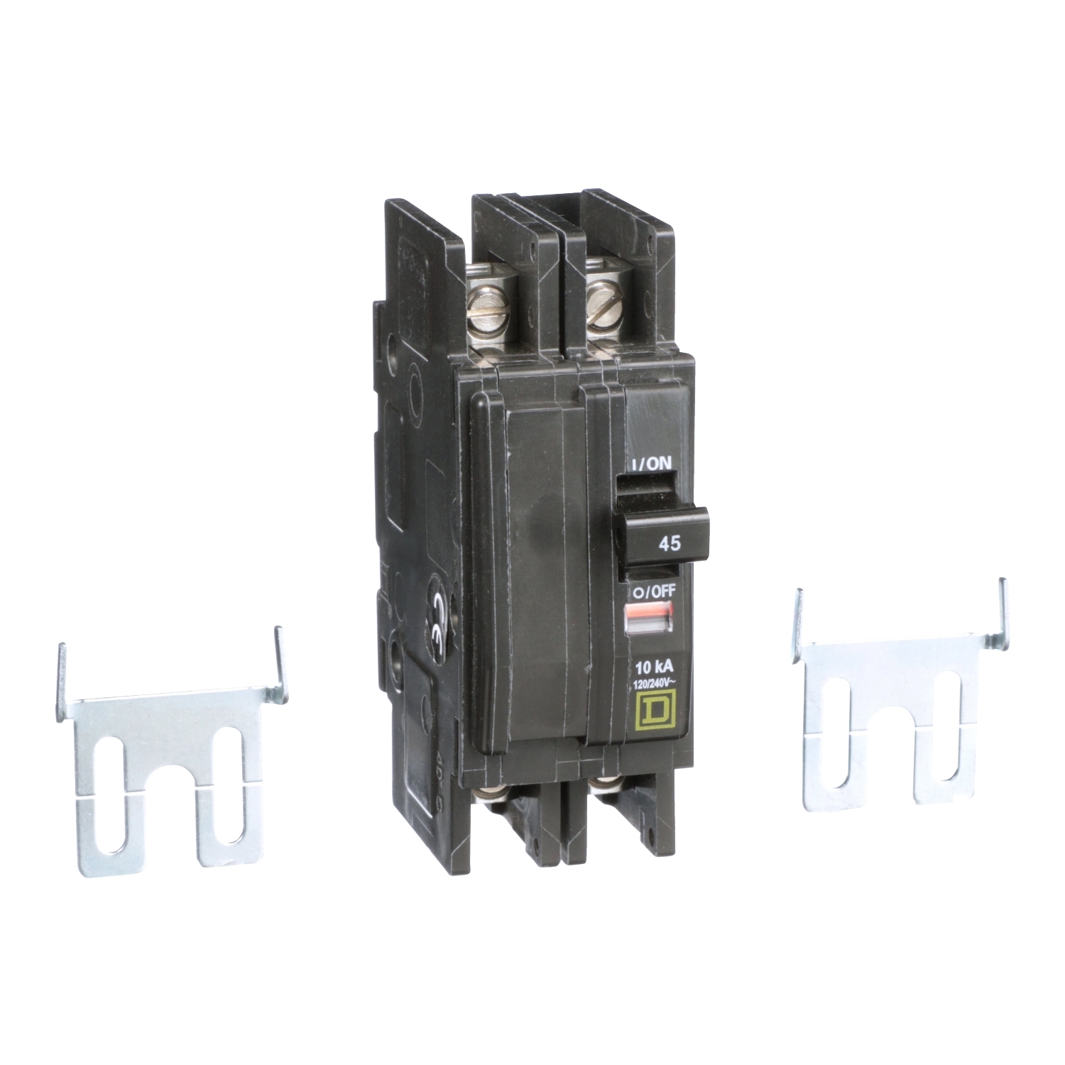 Mini circuit breaker, QOU, 45A, 2 pole, 120/240 VAC, 10kA