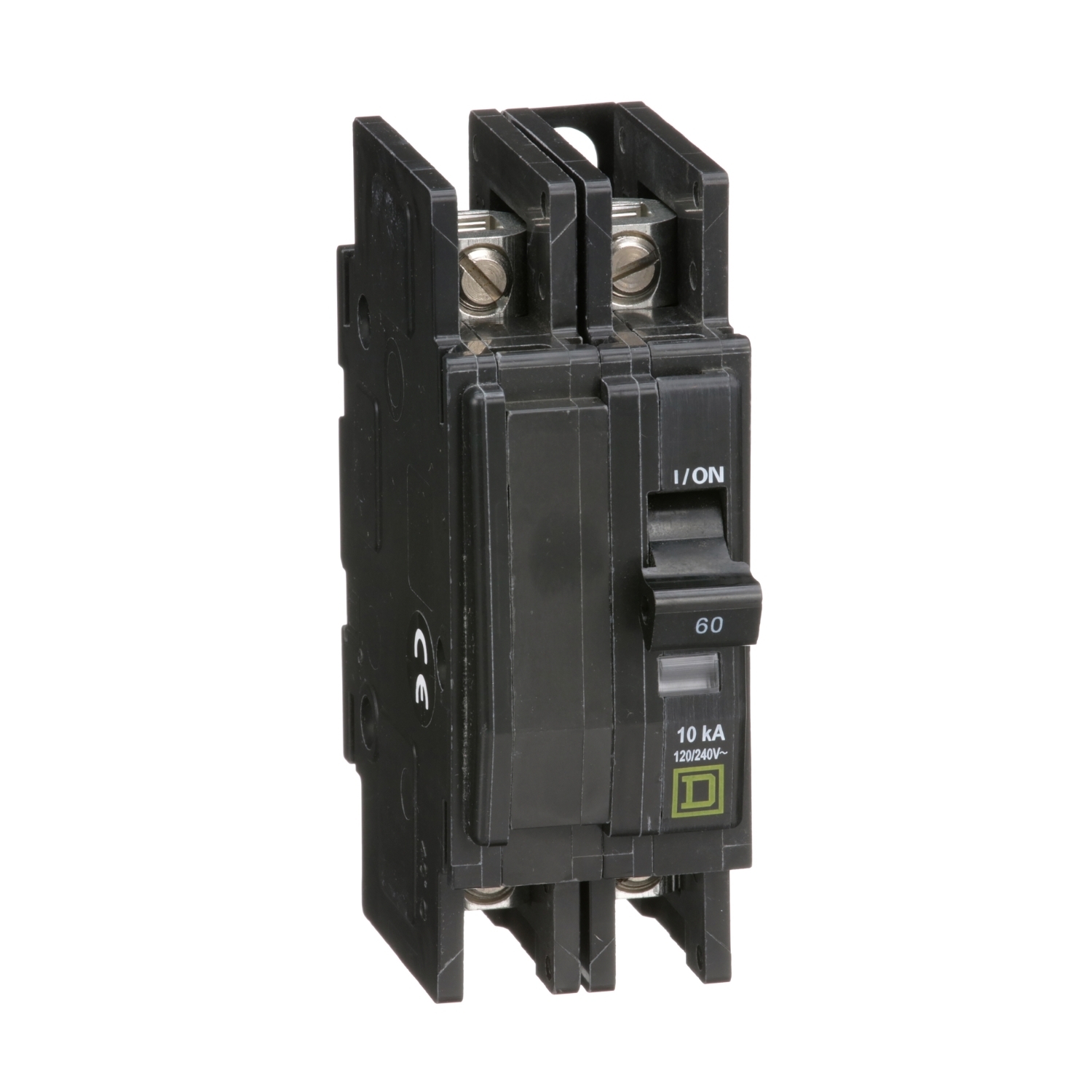 Mini circuit breaker, QOU, 60A, 2 pole, 120/240VAC, 10kA
