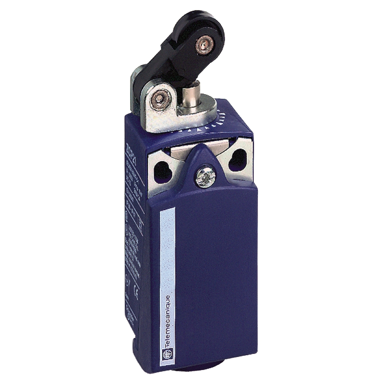 Limit switch, Limit switches XC Standard, XCKP, thermoplastic plastic roller lever plung. Hor, 1NC+1 NO, snap, 1/2NPT