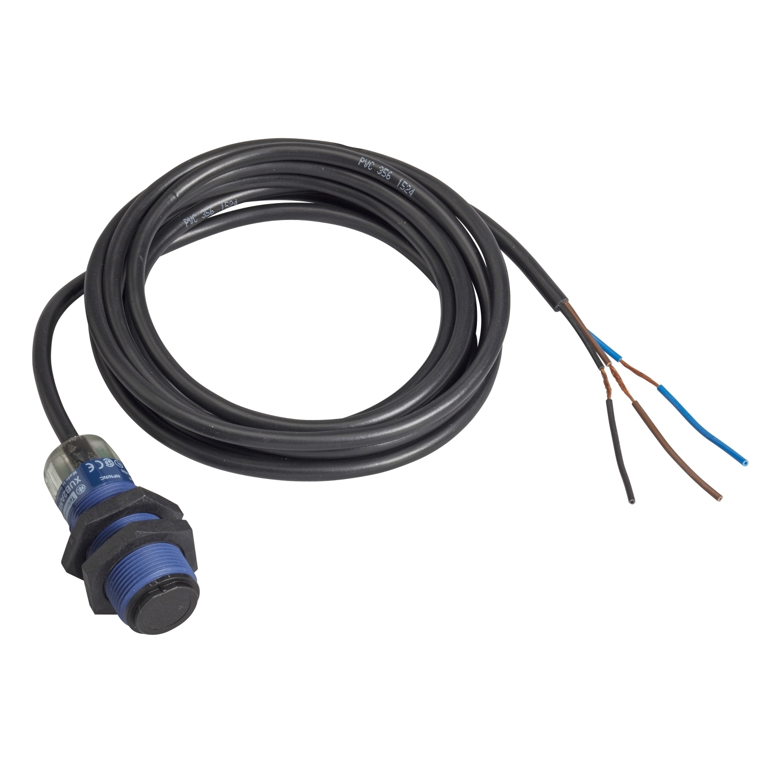 Photoelectric sensors XU, XUB, reflex, Sn 4 m, 12...24 VDC, cable 2 m