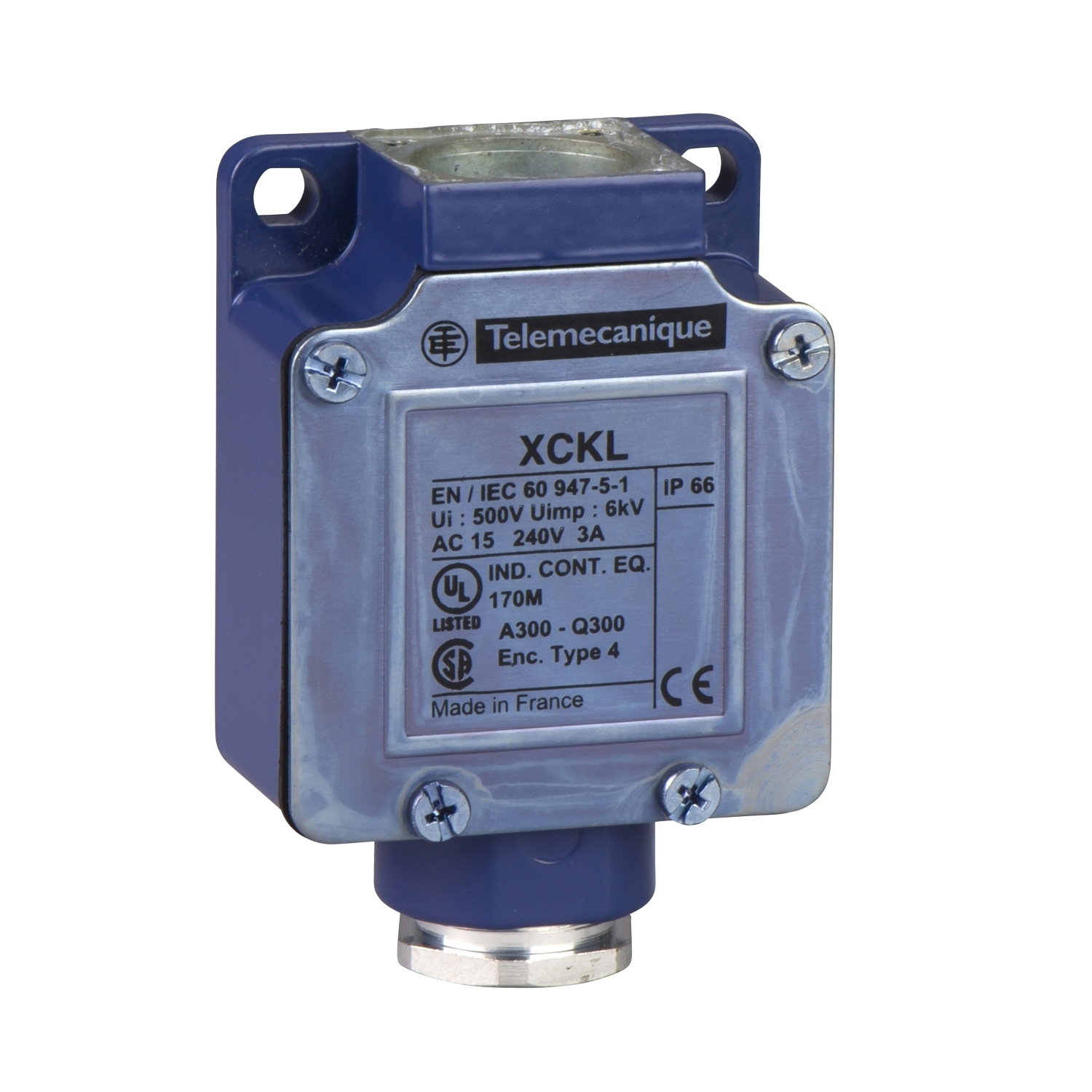 Limit switch body, Limit switches XC Standard, ZCKL, 1NC+1 NO, snap action, Cable gland include