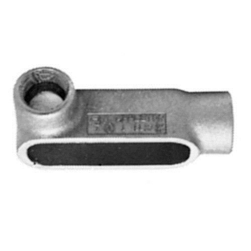 Conduit Outlet Body, Type LL, 3/4 in Hub, 2 Hubs, 7 cu-in Capacity, Form 7 Form, NEMA FB-1 Enclosure, Tapered FNPT Connection, Surface Mounting, Grayloy Iron, Triple Coated Finish, Gray, 5.19 in L x 2.44 in W x 2.5 in H Dimensions
