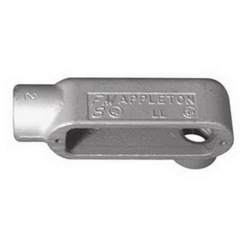 Conduit Outlet Body, Type LL, 3/4 in Hub, 2 Hubs, 8 cu-in Capacity, Form 8 Form, NEMA FB-1 Enclosure, Tapered FNPT Connection, Surface Mounting, Grayloy Iron, Triple Coated Finish, Gray, 5-3/4 in L x 2-1/2 in W x 2-1/2 in H Dimensions