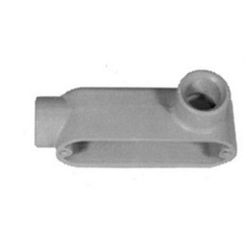 Type LR Conduit Body, 3 inch, Die-Cast Aluminum, Aluminum Enamel