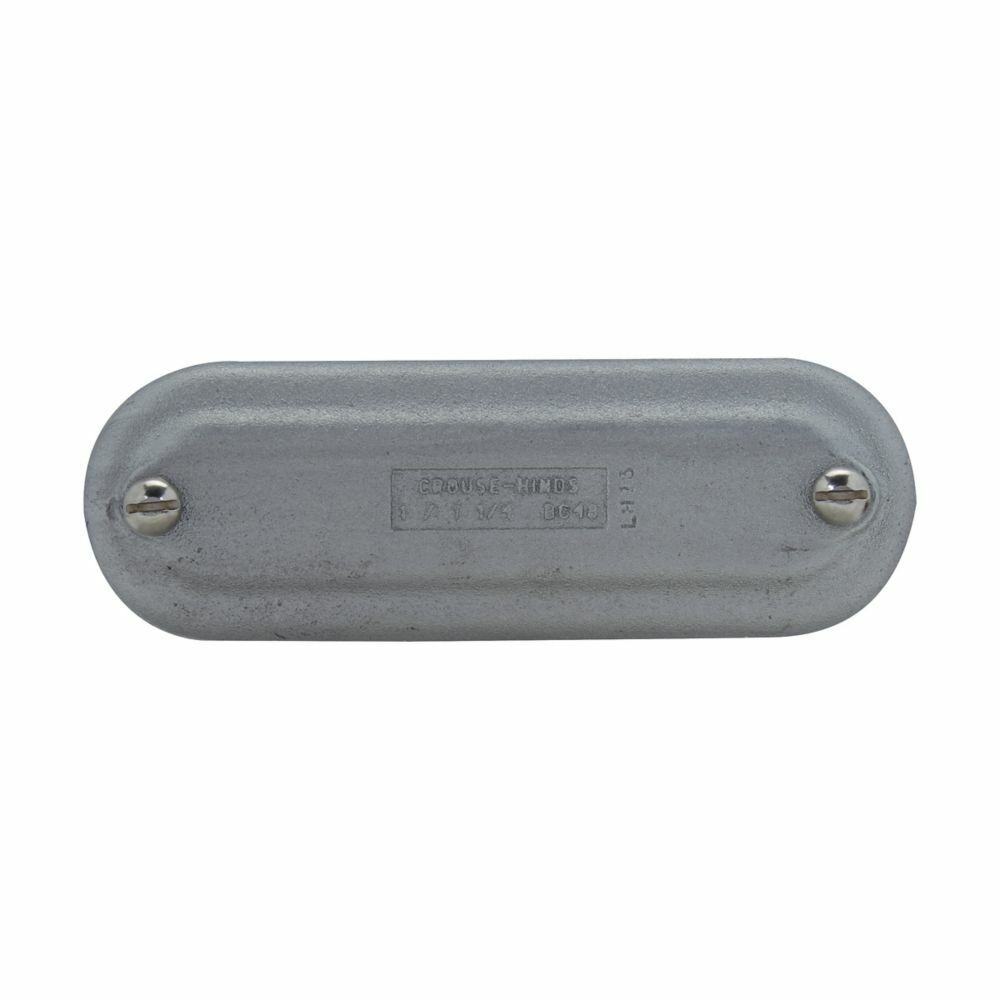 Eaton Crouse-Hinds series Condulet B mogul blank cover, Feraloy iron alloy, Round neoprene gasket, 2-1/2" or 3"