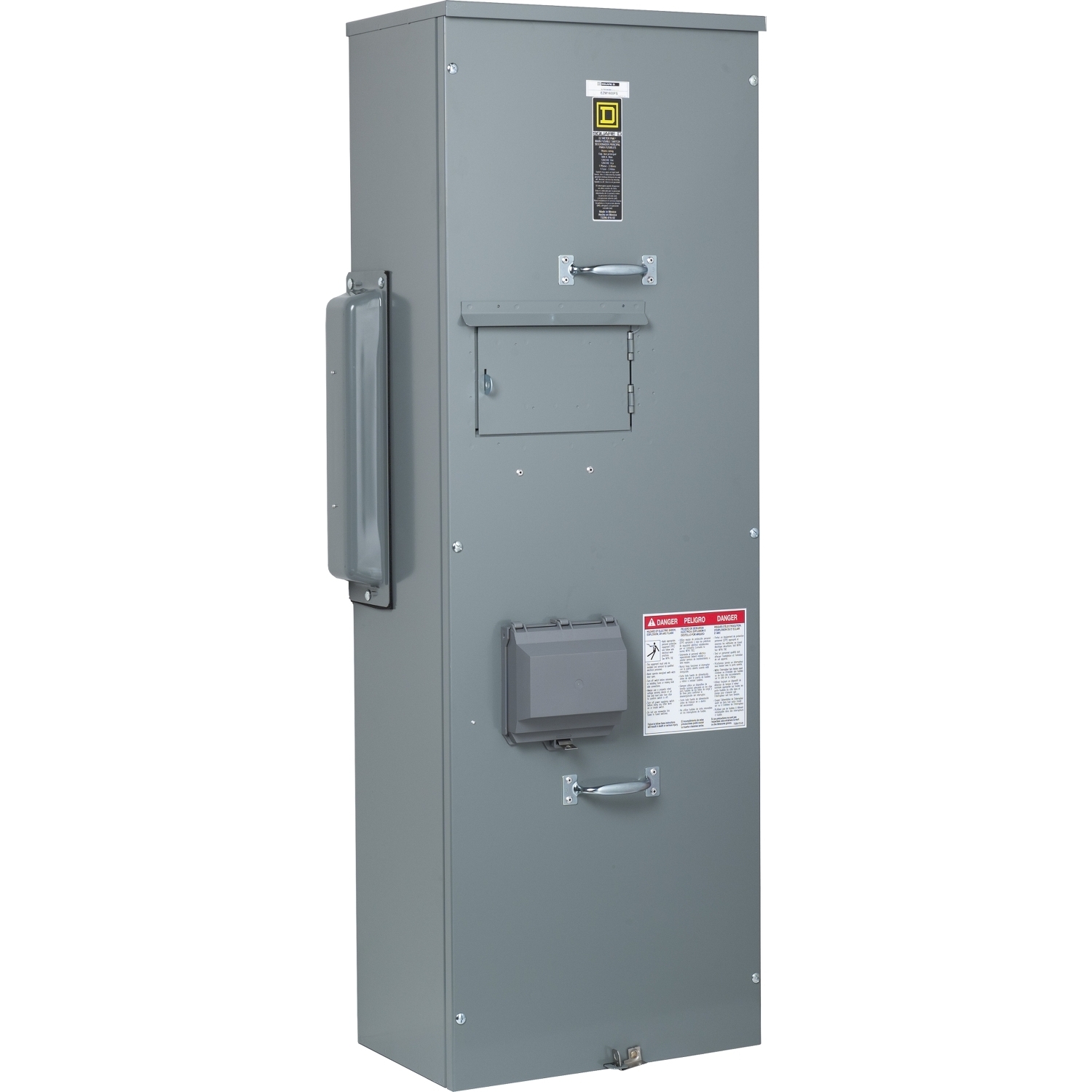 Main fusible (Class T) switch unit, EZ Meter-Pak, 600A, 120/240VAC, 1ph/3W, 600A bus, OH/UG, Type 3R