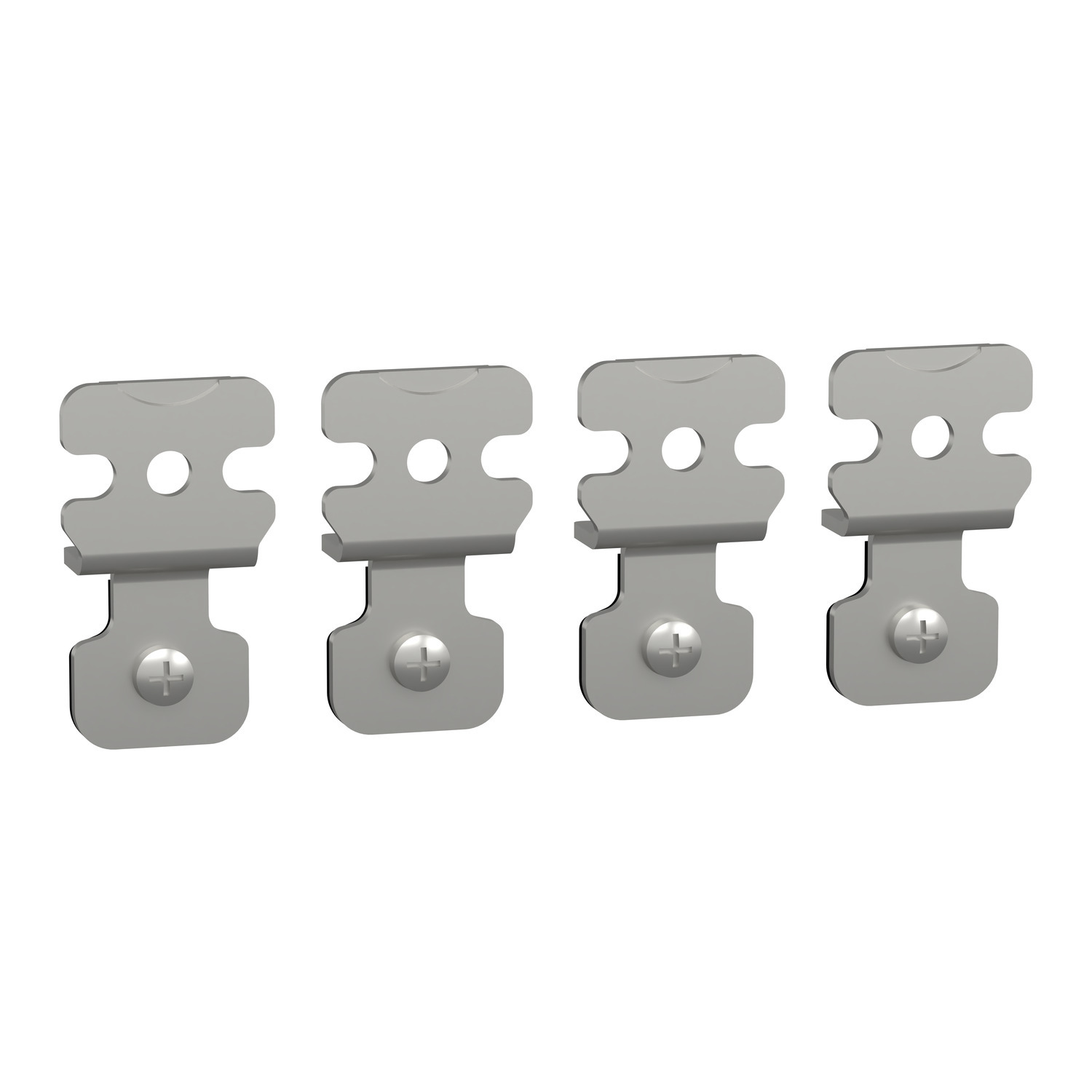 Set of 4 wall fixing lugs, made of steel. For PanelSeT S3D enclosure
