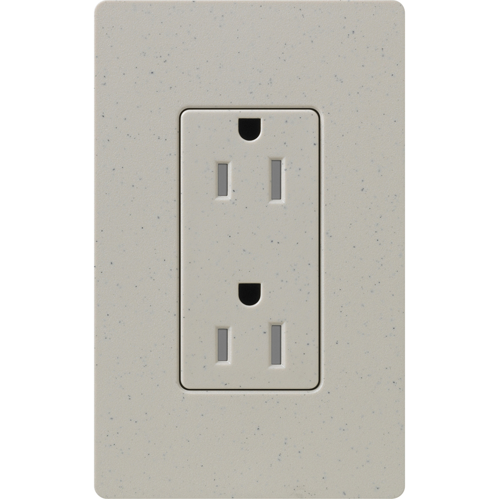 Claro, Satin, Tamper-resistant receptacle, 125V/15A in stone