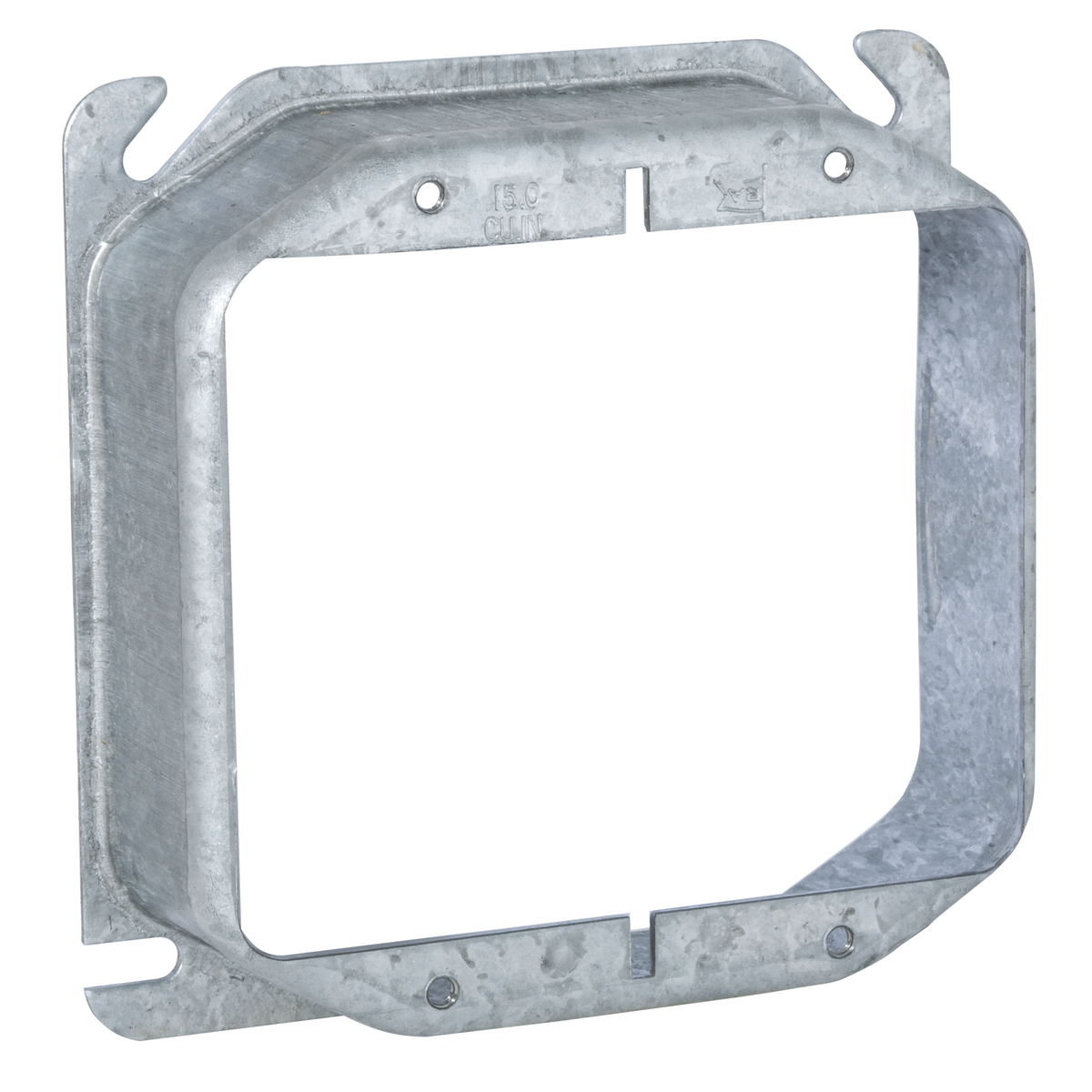 4 In. Square Two Device and Tile Covers, Raised 1-1/4 In., Drawn