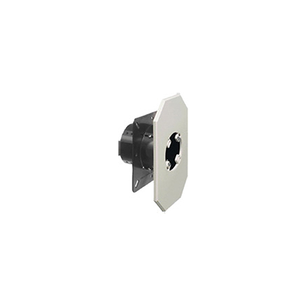 Exterior fixture box for brick or stone with adjustable depth. Adjusts to fit an exterior wall finish from 1-1/2" to 5" thick.