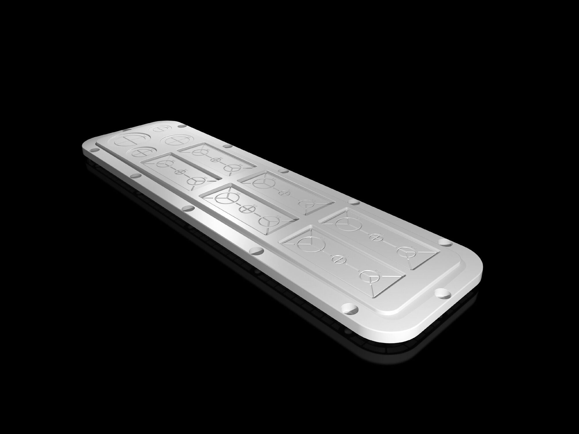 SZ Plastic gland plates, for AX, for cable entry, modular, pre-punched, WD: 534x149 mm, for gland plates size 4