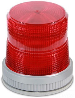 XTRA-Brite Multi-Mode Flashing Beacon, 120 VAC, LED Lamp, 3-3/4 in Dia, 3/4 in NPT Surface Mount, Red