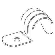 Eaton B-Line series one hole EMT strap, 0.05" H x 0.5" D, Steel, Electro-plated, 9/32" bolt/pin size