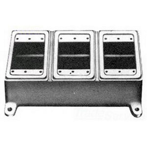 Unilet; Multiple Cover 3-Gang Box; 2.690 Inch Depth, 98 Cubic-Inch