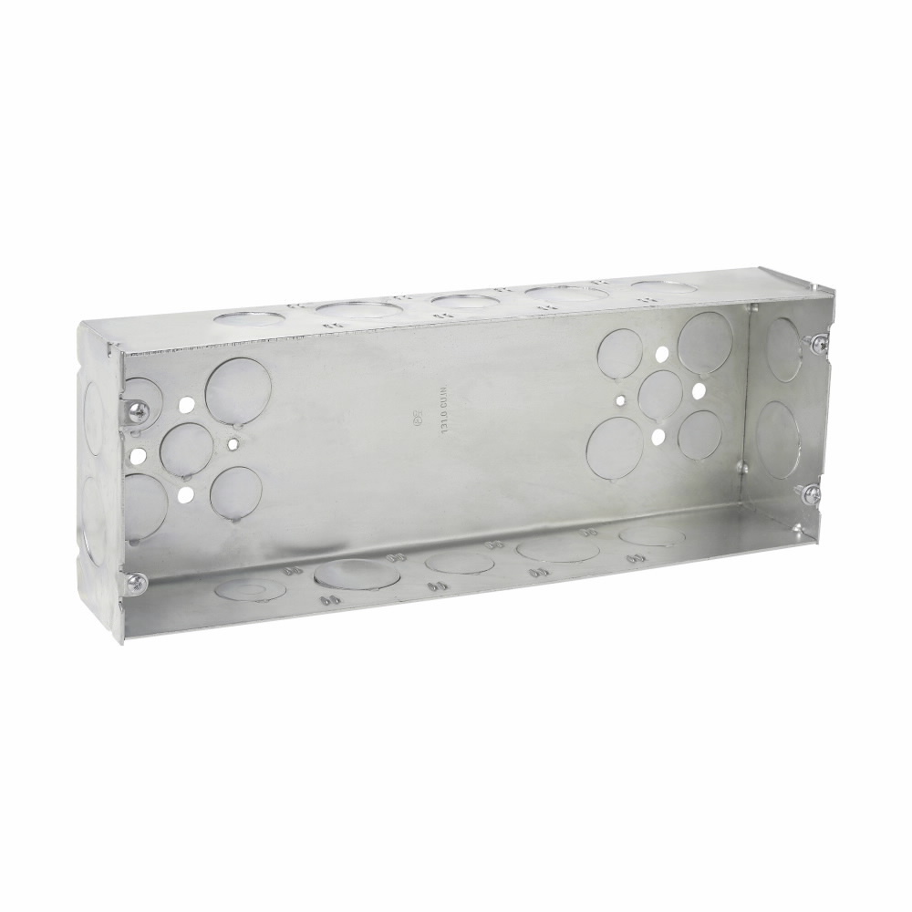 Eaton Crouse-Hinds series Gang Box, (6) 1/2", (4) 3/4", 2-1/2", (1) 3/4", (1) 1", Steel, Five-gang, (3) 3/4", (2) 1", 132.0 cubic inch capacity
