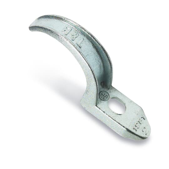 2-1/2 Inch Pipe Strap, Malleable Iron, Electro Galvanized Finish for Use with Rigid/IMC Conduit