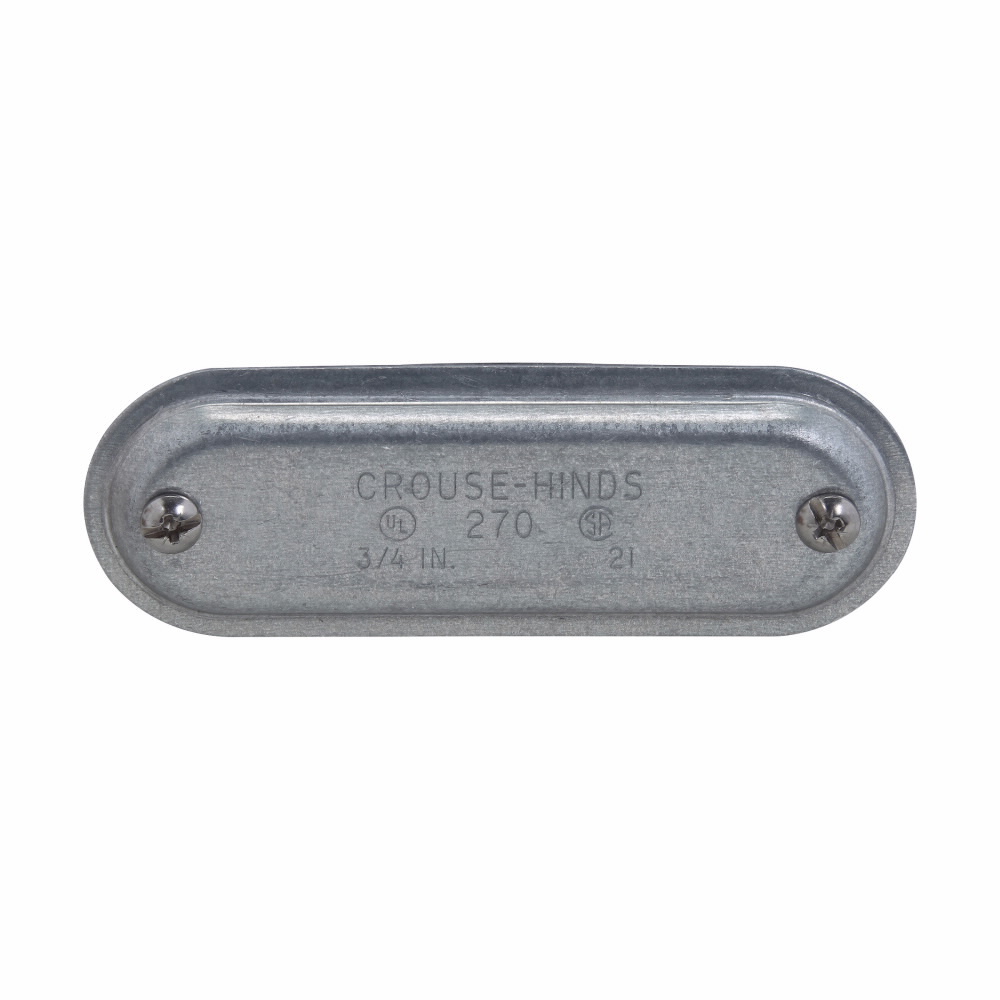 Eaton Crouse-Hinds series Condulet Form 7 wedge nut cover, Sheet steel, 1-1/2"