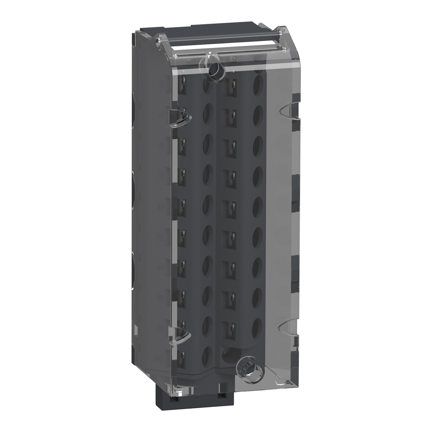 Modicon M340, removable screw clamp terminal block, 20 pins, 1 or 2 x 0.34 to 1.5 mm2