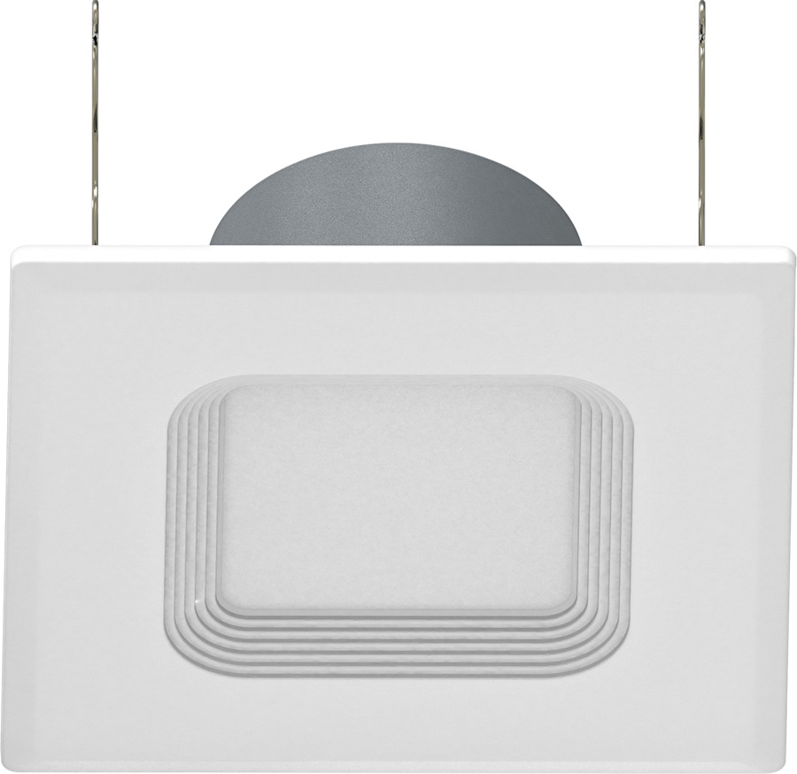 Retrofit Downlights 918 Lumens Retrofit Downlight 10W 6 Inches Square 90CRI 3000K 120V White Baffle