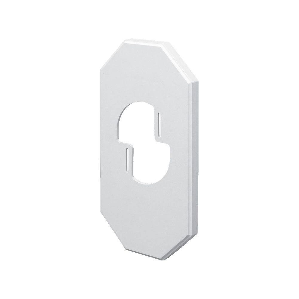 Accommodates light fixtures with mounting bracket up to 12". 13-1/2 x 7.21 mounting surface. For use with Arlington siding blocks part numbers 8131, 8141, 8151, 8161, 8171, 8141DBL.