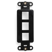 QuickPort Decora Insert, 3-Port, Black