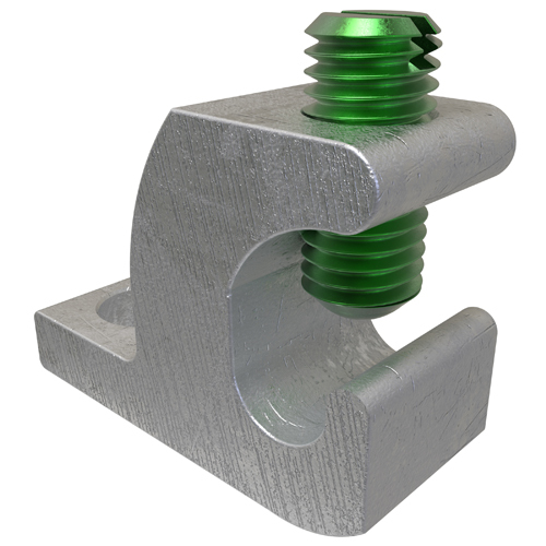 Permaground Copper Lay-in Groud Lug, Conductor Size 4-14, 1/4in Bolt Size, Slotted Head