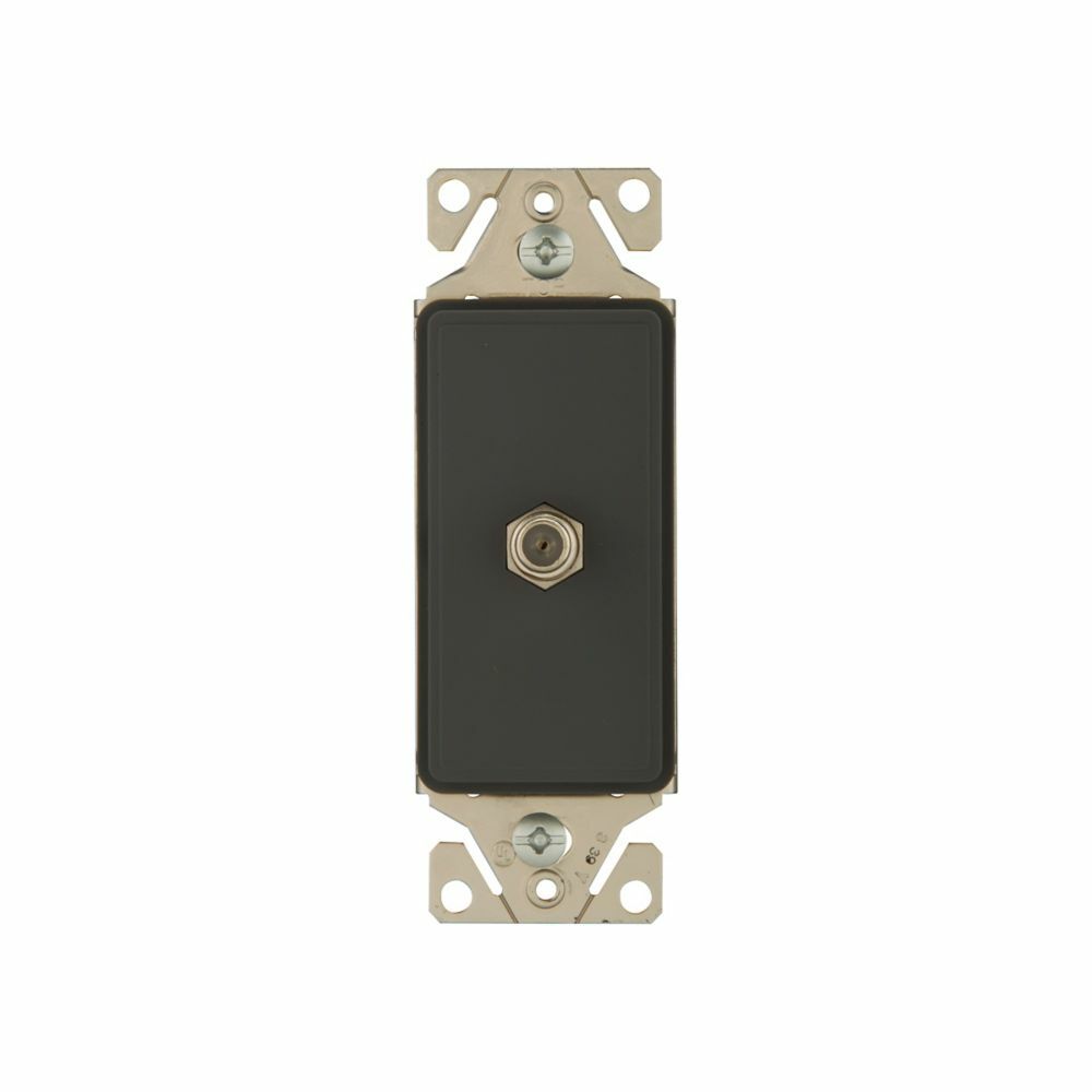 Eaton Aspire insert with connector, Single coax adapter insert, Commercial, residential video applications, Flush, Silver granite, Adapter insert, Single coaxial jack insert, Screw, Polycarbonate, 0 to 40C, Decorator, Type F