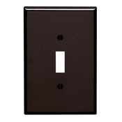 1-Gang Toggle Device Switch Wallplate, Oversized, Thermoset, Device Mount, Brown