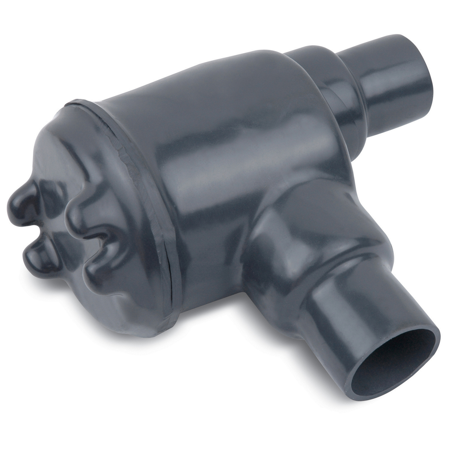 PVC Double-Coated Conduit Outlet Box for Hazardous Locations, GUAB Type - L Shape, Pipe Size 3/4 Inch/21 Metric, Box is Ductile Iron with Zinc Plating, Cover is Die Cast Aluminum, Cover Opening 2.00 Inch/50.80 Millimeters, Gray