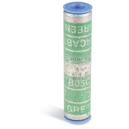 Type ASP Aluminum Splice, Max 35kV, Wire Size 1/0 Str, Length 2-3/8 Inch, Tin Plated, Die Color Code Tan