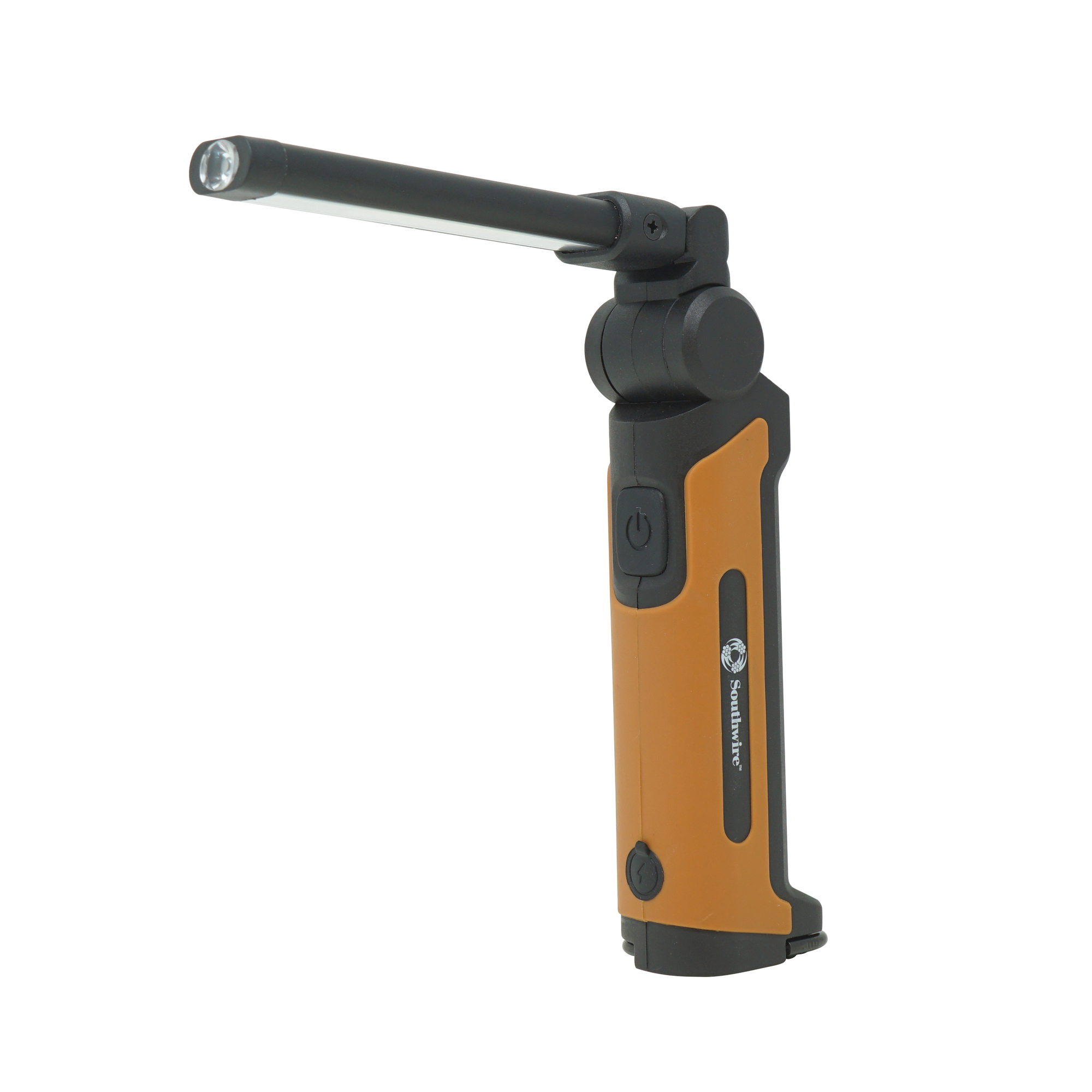 Southwire SL2RSW 2-Lumen rechargeable folding LED handheld flood light provides light where you need it most. The 36 pivoting head allows you to direct your light in any direction making this lamp versatile and convenient. There are four light modes: three front light options (5/1/2 Lumens) and one spotlight on the top of the light bar (1 lumens). This unit includes a strong magnetic base and hanging hook for added convenience on any jobsite. These features enable you to have free hands while working. Includes a carry case with belt clip for ease of transportation convenience. A charger is included and will take only 2-3 hours to charge. After charge, the lamp will last up to 1 hours of run time giving off full light output for the entire life of the charge. This unit is 1M Drop Tested, CSA Rated, and FCC Compliant. 5 Volts, 1 amps, and max 5 watts. Includes a 3 year limited .
