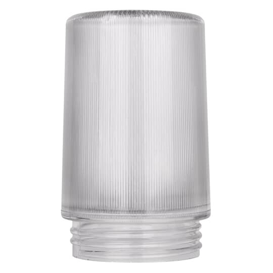 Rippled polycarbonate weatherproof lighting globe.