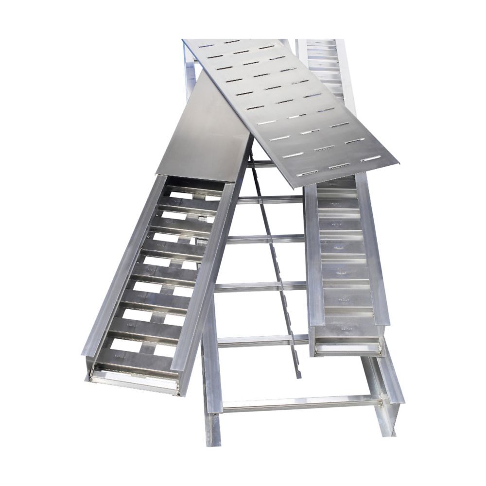 Eaton B-Line series imperial cable tray and ladder, 0.5" height, 12" length, 18" width, HT, Al, 12" radius