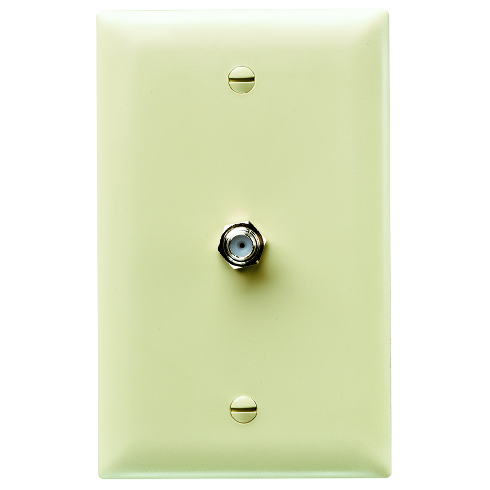 1 GHz F-Coupler Wall Plate, Ivory (M10)