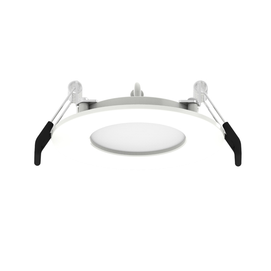 Recessed Downlights 420 Lumens Wafer Edge-Lit 6W 3 Inches Round 90CRI Adjustable 2700/3500/4000/5000K 120V White Smooth