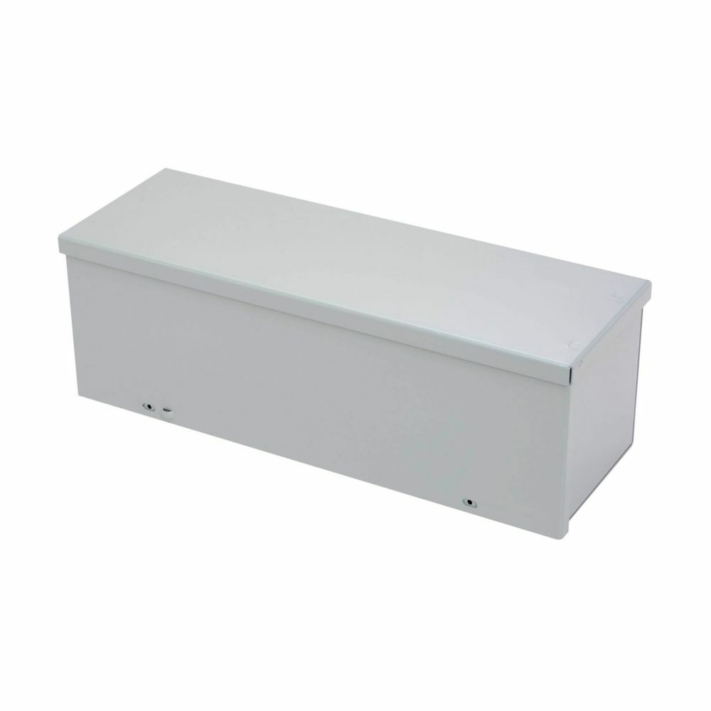 wiring trough, 8" height, 24" length, 8" width, GRT NK wiring trough, Embossed thru holes, No knockouts, Screw cover, NEMA 3R, Steel, Plated screws, ANSI 61 gray, 16 gauge