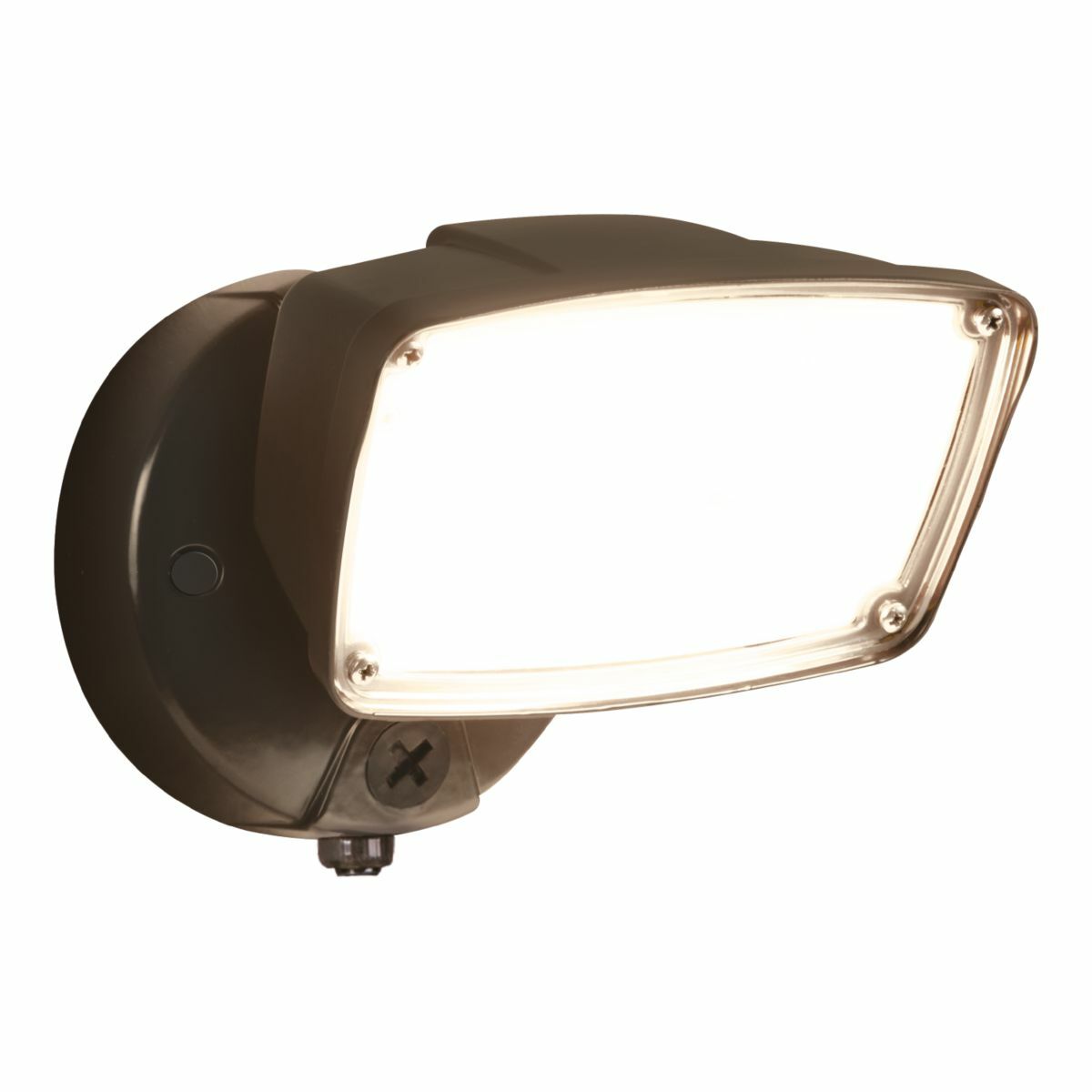 Large Single High Output LED Flood, Selectable CCT, Photocontrol, Bronze