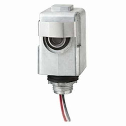 The 120 V 50/60 Hz 1800 Watt "T" Die Cast Metal Housing Stem Mounting The K4100 & K4400 Series Photo Controls feature stem mounting, thermal-type, controls with single and multi-voltage models. Thermal-type photo controls provide dusk-to-dawn lighting control and a delay action, which eliminates loads switching OFF due to car headlights, and lighting. The thermal-type controls feature a cadmium sulfide photocell and a sonic-welded polycarbonate case and lens to seal out moisture. The design utilizes a dual temperature compensating bimetal and composite resistor for reliable long life operation over ambient temperature extremes. These models are California Title 24 compliant.
