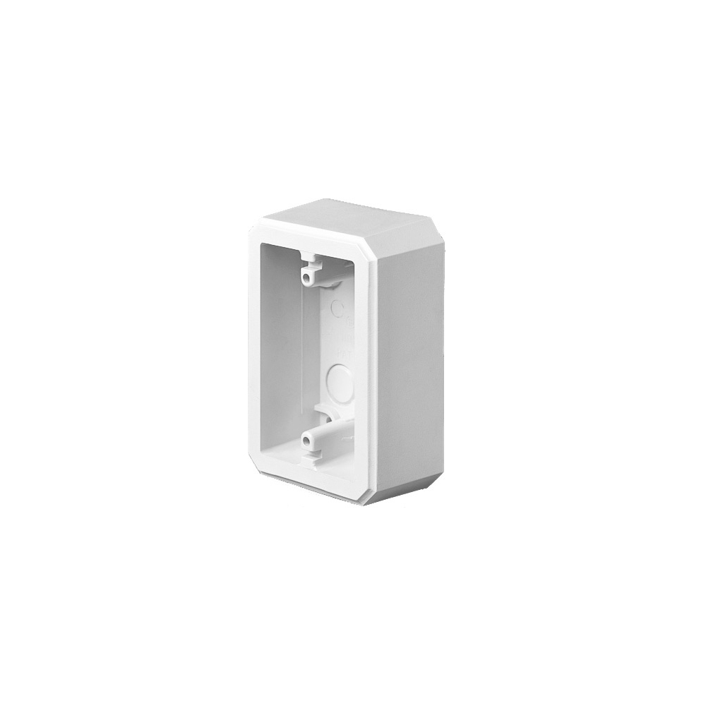 Weatherproof device box, one piece construction. Installs on flat surfaces. 18.6 cu. in.