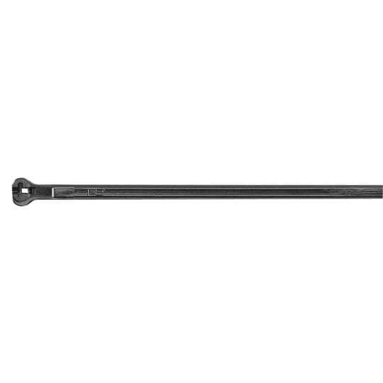 Cable Tie, Black Polyamide (Nylon 6.6) for Temperatures up to 85 Degrees Celsius (185 F), Weather and Ultraviolet Resistant for Indoor and Outdoor Applications, UL/EN/CSA62275 Type 2/21S Rated for AH-2 Plenum and as a Flexible Cable and Conduit Support, Length of 224mm (8.8 Inches), Width of 6.9mm (0.27 Inch), Thickness of 1.5mm (0.06 Inches), Tensile Strength Rating of 534 Newtons (120 Pounds), Bulk Pack