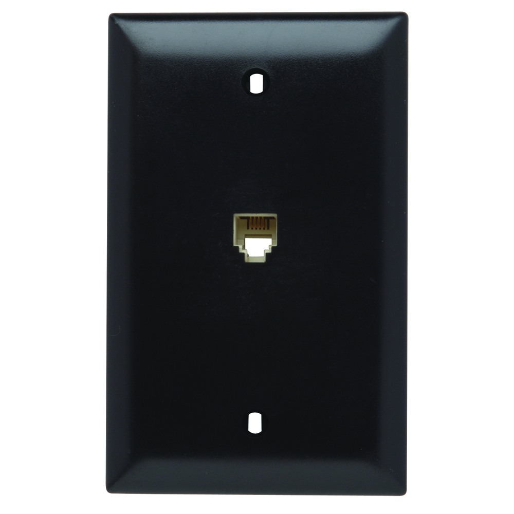 2 Phone Line (4P4C) Wall Plate, Brown (M10)
