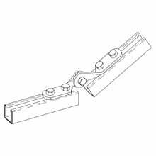 Eaton B-Line series adjustable fitting, 4.6875" H x 4.6875" L x 1.6250" W, Steel, DURA GREEN, Four hole adjustable hinge