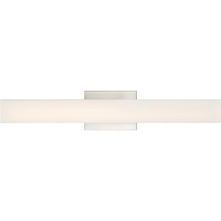 Jess LED Medium Vanity - Brushed Nickel Finish with White Acrylic