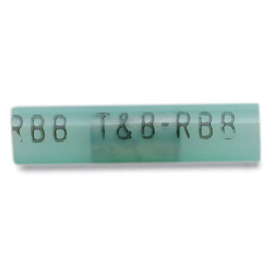 Nylon-Insulated Butt Splice, Length 1.19 Inches, Width .21 Inches, Maximum Insulation Diameter .148, Wire Range #16-#14 AWG, Color Blue, Copper, Tin Plated